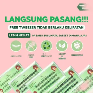 (B) LANGSUNG TEMPEL - VENNELASH Bulu Mata Tanpa Lem Langsung Tempel Mudah di Pasang, Bulumata Eyelash Extension Sudah Ada Gel Perekat Harga hemat