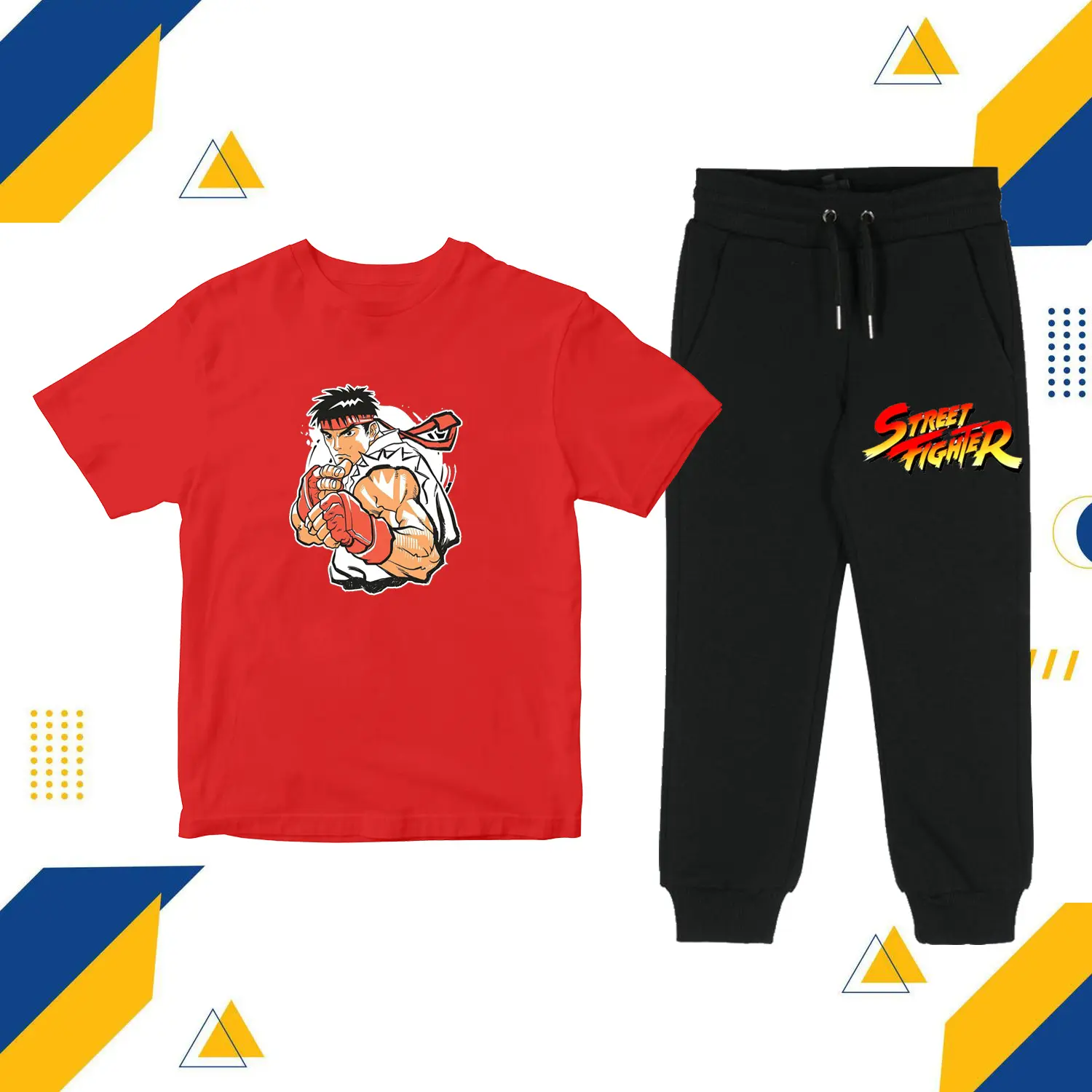 Setelan Anak Kaos Street Fighter - Set Anak Street Fighter