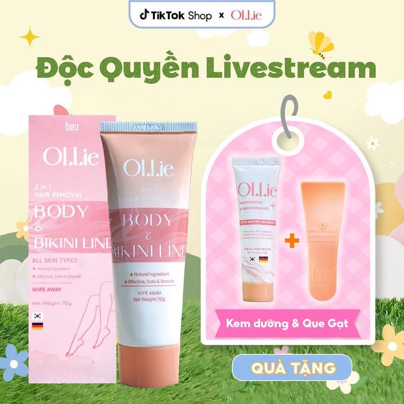 [DEAL LIVE SIÊU HỜI]_KTL903 OLLIE 1 Kem Tẩy Lông Body Nam Nữ Tặng 1 Gel Dưỡng Tặng 1 Que Gạt wax cho bà bầu
