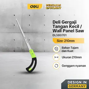 Deli Gergaji Tangan Kecil / Wall Panel Saw 210mm DL580701 Alat Perkakas