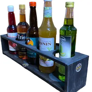 RAK BOTOL BAHAN KAYU MAHONI DIAMETER LUBANG 7 CM DAN 8 CM