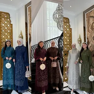 Melisa Dress Chantily 4 Silk mix Brukat Sapto Terbaru Muslim Wanita Kondangan Lamaran