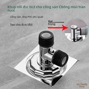 Thiết bị kết nối ống thoát nước, chống côn trùng và khử mùi, dành cho ống thoát nước máy giặt, kết nối giao diện ba chiều, hai trong một, có thể sử dụng làm ống thoát nước sàn