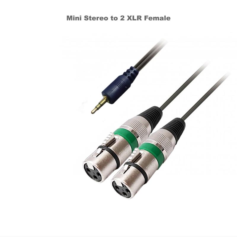 Kabel Jack Audio Mini Stereo 3.5mm To 2x XLR Female 1.5m - GAXINDO Accessories 1