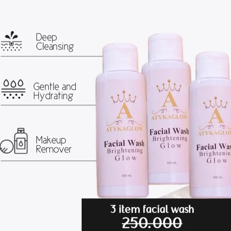 {3 item}facial wash atykaglowSkincare Wajah 0