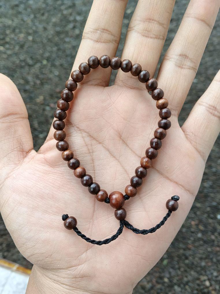 Gelang Tasbih Stigi Asli 5mm Gelang Kayu Setigi