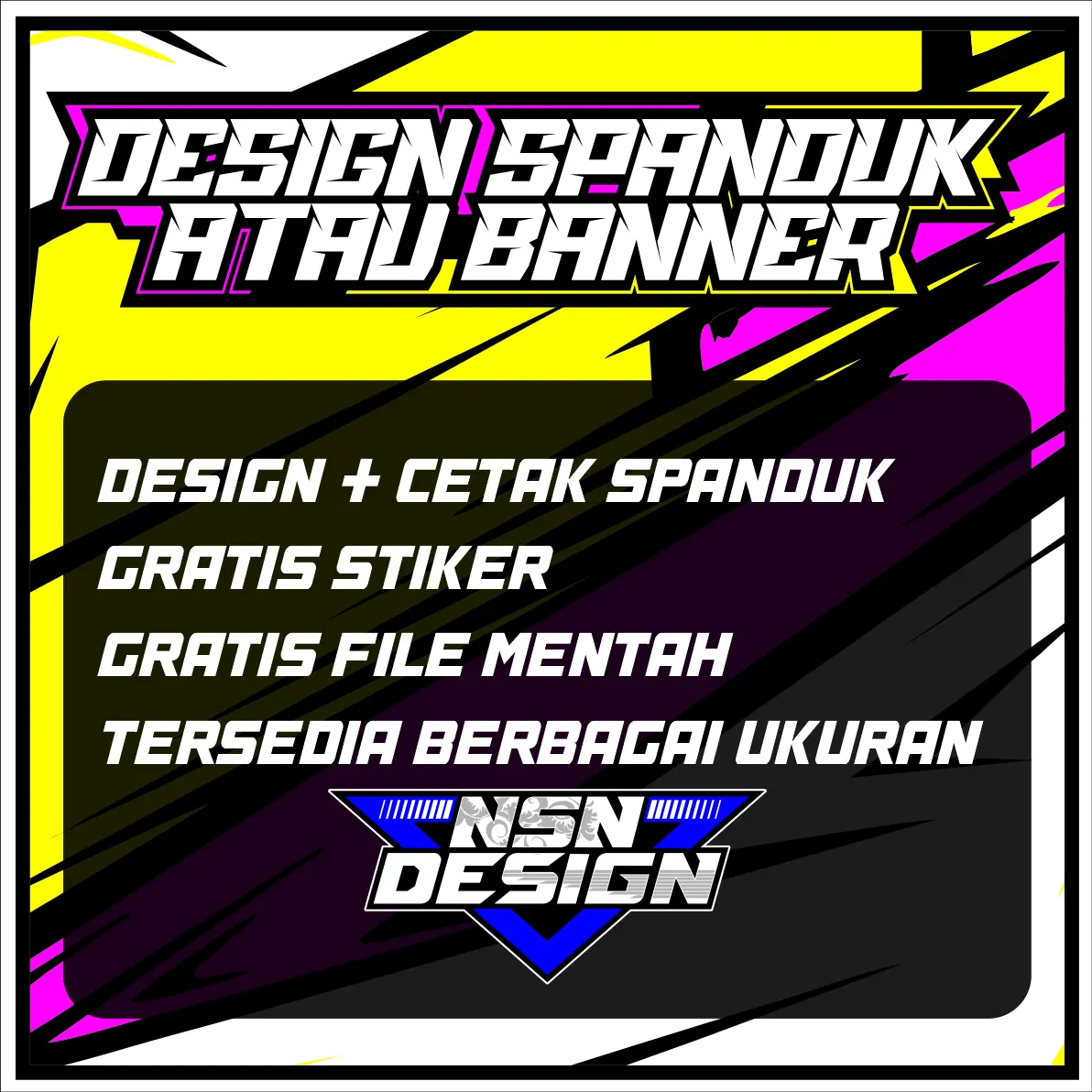 DESIGN SPANDUK BANNER + CETAK DAN GRATIS FILE MENTAH