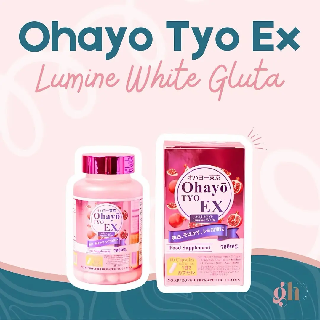 OHAYO TYO EX LUMINE WHITE GLUTATHIONE 70mg 60 capsules - TikTok Shop Philippines OHAYO TYO EX LUMINE WHITE GLUTATHIONE 70mg 60 capsules - TikTok Shop Philippines