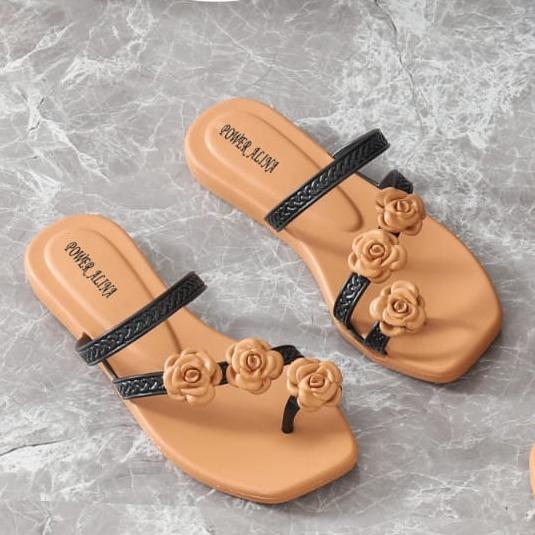 Sandal Jelly Jepit | Sandal Jepit Tali L929-K1 | Sandal Jepit Motof Bunga Sendal Wanita Flat 3