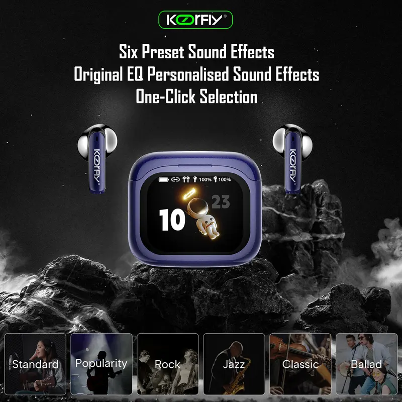 KOORFLY EP1000 Earphone TWS Bluetooth Headset Smart HD Large Screen Original Multi-Function Wireless Earbuds 2
