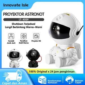 【COD】Galaxy Star Projector Night Light Lampu Astronaut Aurora Lamp Astronot Starry Sky Lamp Home Room Astronot Hadiah Ulang Tahun Proyektor Mini Lampu Galaxy