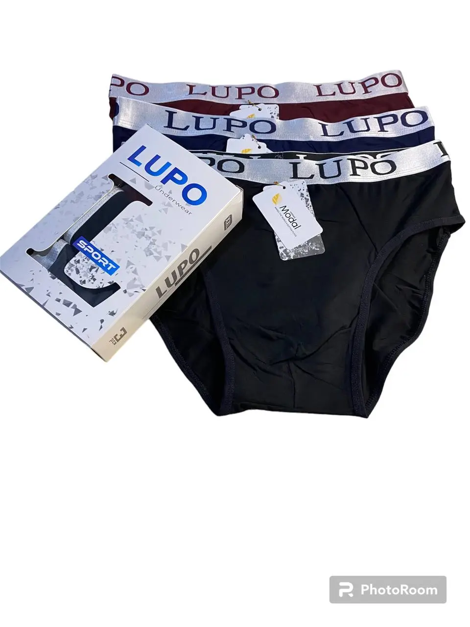 1 Box Isi 3 Pcs Celana Dalam Pria Segitiga /Brief Lupo  Ukuran M-XXL/3L Dewasa