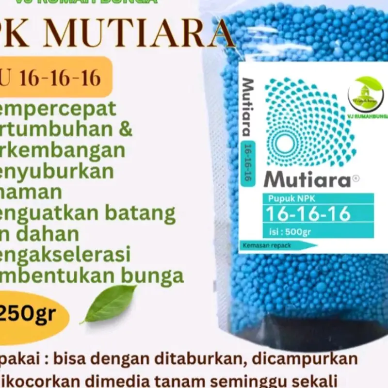 Pupuk dasar NPK mutiara 16-16-16 refack 500 gram - pupuk Tanaman 3