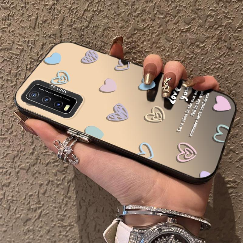 Casing Hp for VIVO Y20 Y20A Y11S Y12S Y16A V2029 V2027 V2026 V2102 Casing buram Case lucu Casing berkualitas tinggi Cangkang terlaris Casing ponsel baru Cangkang akrilik Perumahan tahan benturan Casing HP kartun Tombol terpisah 1
