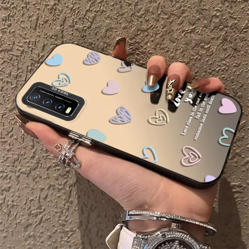 Casing Hp for VIVO Y20 Y20A Y11S Y12S Y16A V2029 V2027 V2026 V2102 Casing buram Case lucu Casing berkualitas tinggi Cangkang terlaris Casing ponsel baru Cangkang akrilik Perumahan tahan benturan Casing HP kartun Tombol terpisah 0
