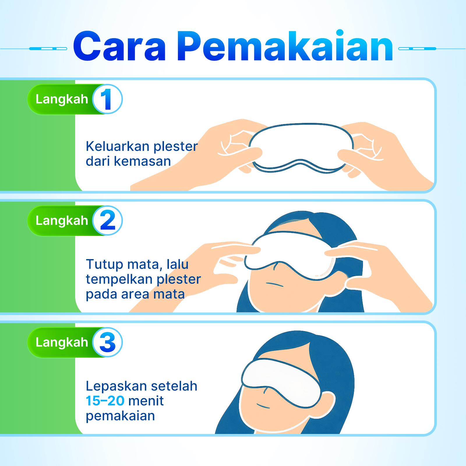 Blueberry Eye Patches - Blueberry Lutein Anti-Fatigue Eye Patches, dibuat dengan ekstrak herbal alami- 5 Patch Per Kemasan