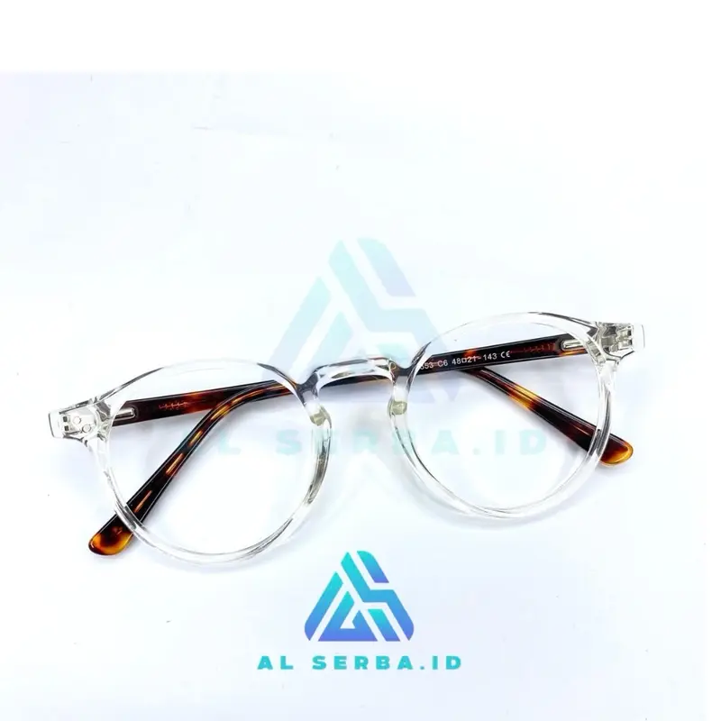 [BELI 1 GRATIS 1 KACAMATA RANDOM] KACAMATA FHASION CEWEK COWOK BENTUK FRAME BULAT BAHAN TITANIUM Lensa Pria Wanita Eyewear Glasses Photocromic 1