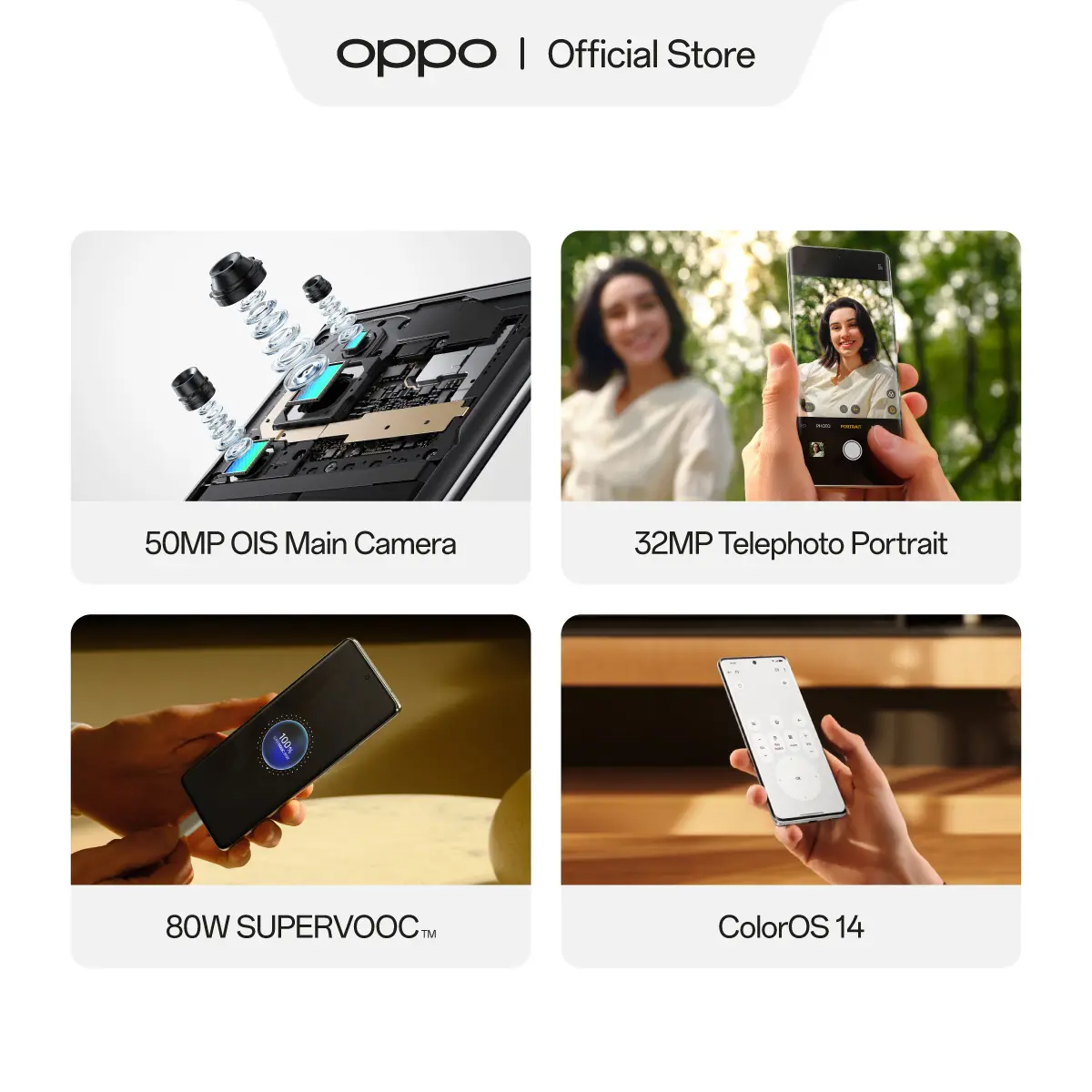 OPPO Reno11 Pro 5G 12GB/512GB [50MP OIS Main Camera, 80W SUPERVOOC, MediaTek Dimensity 8200, 120Hz 3D Curved Screen]