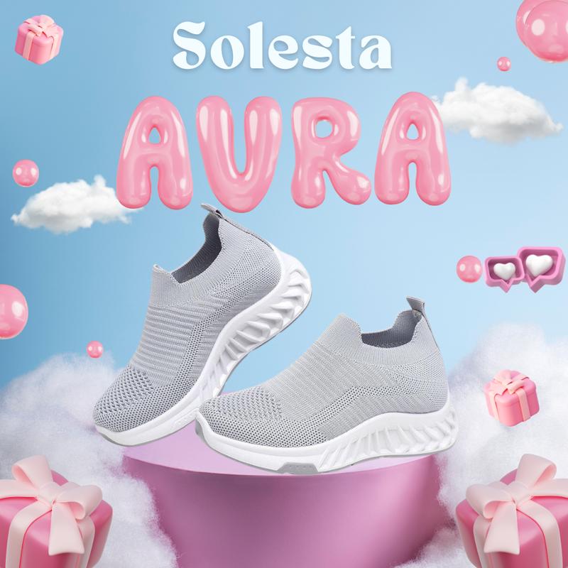 SOLESTA AURA Sneakers Rajut Anak Anti-Slip Sepatu Sekolah Fashion