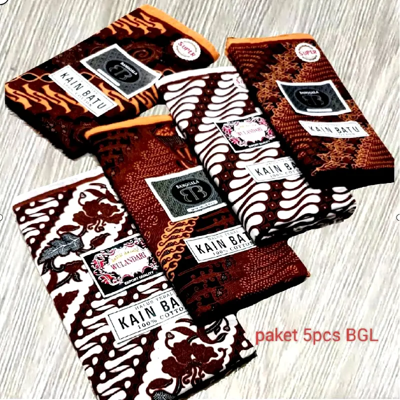 paket hemat isi 5 pcs kain panjang soga kain jarik kain gendong kain selimut bayi kain persalinan Putih 1