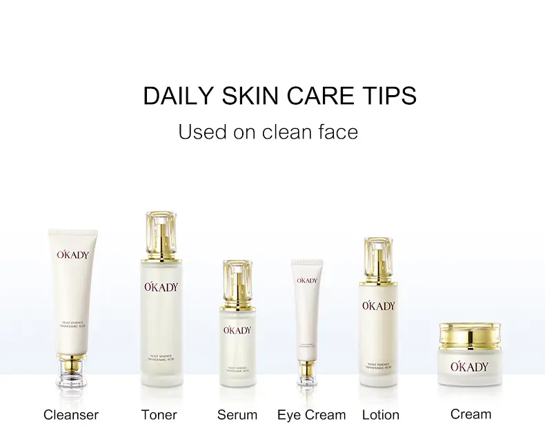OKADY Profesional Kecantikan skincare korea Set terbaik perawatan kulit GLOWING , MEMUTIHKAN , MENCERAHKAN , MELEMBABKAN , meremajakan kulit elastis & kencang 2