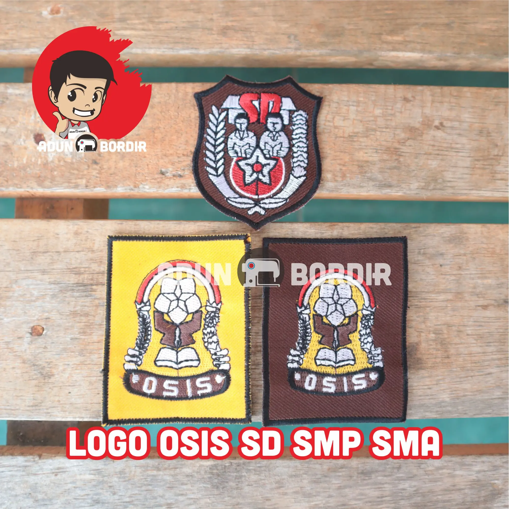 Logo Bordir OSIS untuk Baju Seragam Sekolah - SD, SMP, SMA - Perlengkapan