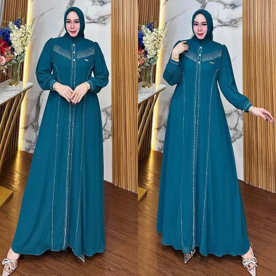 Qirana Dress Ceruti Mahogany Gamis Kondangan Mewah Dress Casual Muslim Wanita Remaja Baju Gamis Lebaran Emerald Gaun Wanita Elegant Dress Perempuan Maxi Dress Polos Casual Daily Ootd Hijab Kekinian Gamis Couple Keluarga Sarimbit Pasangan Terbaru ceruty