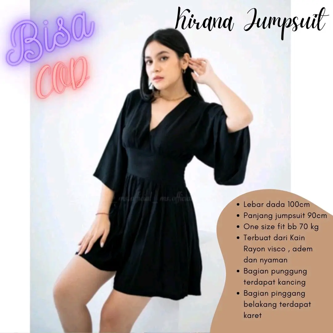 Jumpsuit Wanita Pendek Viral Kekinian Rayon
