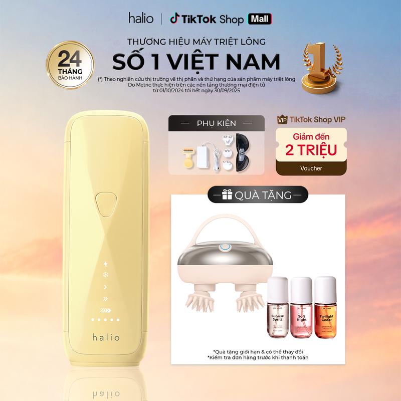 [KOL] Máy Triệt Lông Halio SilkGlow IPL Sapphire Cooling Hair Removal Device