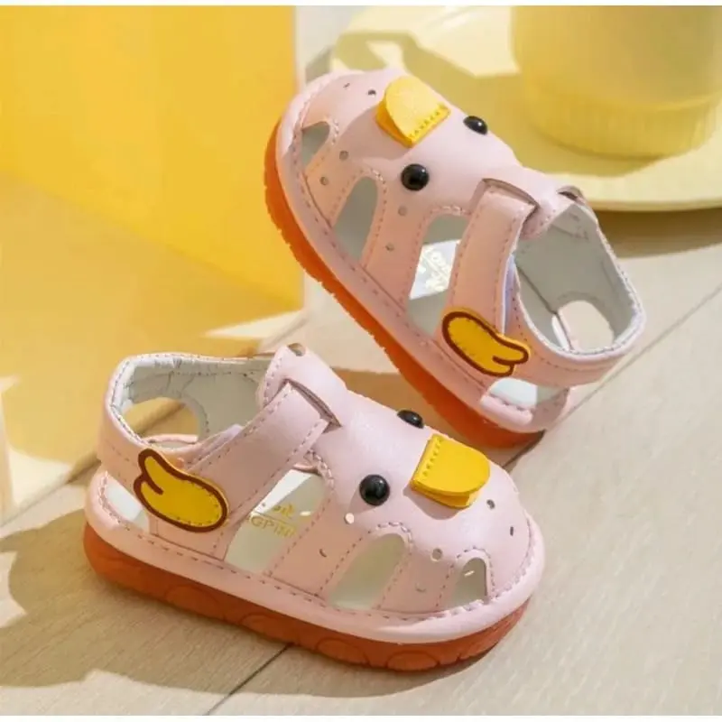 Sandal Anak Bunyi Usia 1 sampai 3 tahun Bebek Lucu trendy fashion kaki anak perempuan dan laki-laki Anak-Anak Karet Motif Sepatu 2