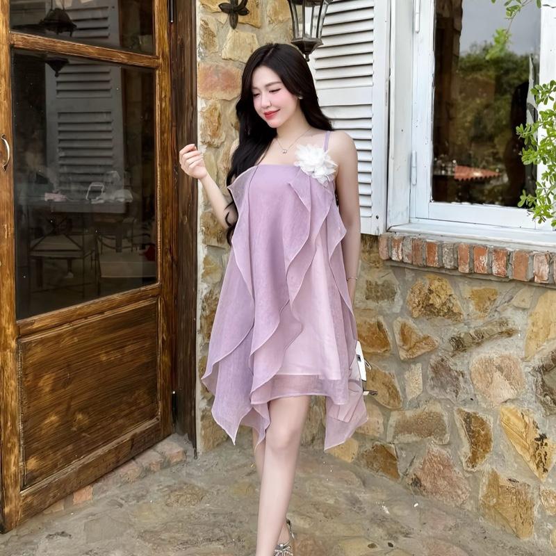 BYBYPIL - [FREESZ] - VIOLET- Đầm babydoll linen tiểu thư công chúa đi tiệc hẹn hò đi chơi thoải mái sang trọng 7