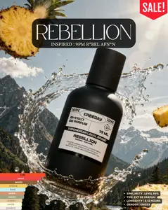 Freeday REBEL 9PM EDP Parfum Kualitas Premium Paling Wangi Edp 35ml Unisex Halal Ketahanan 8-12 Jam Top Notes Lavender Mandarin Orange & Lemon Bergamot