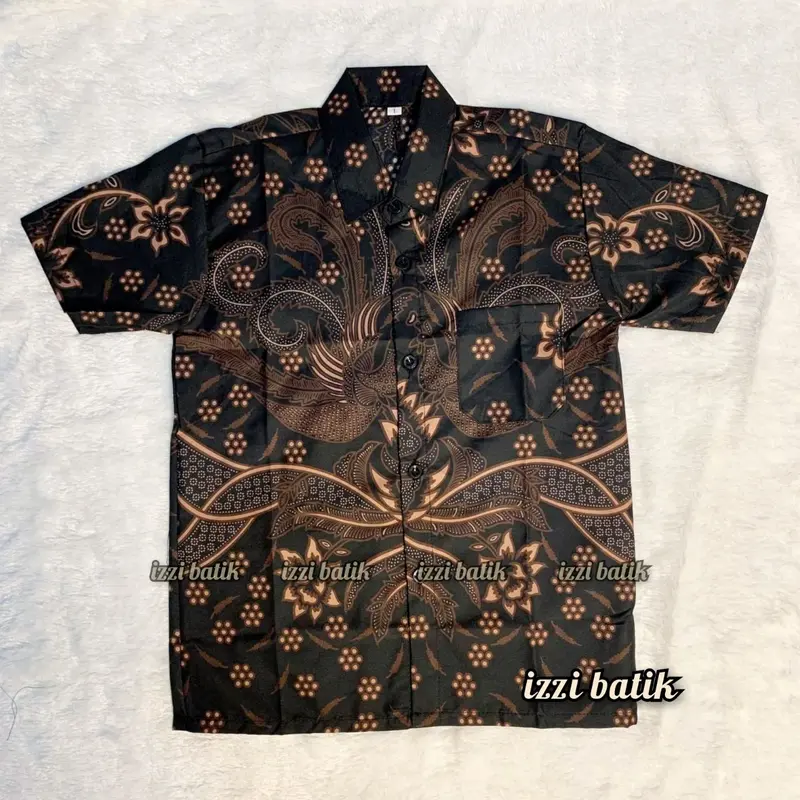 Batik Anak Laki Laki Premium Lengan Pendek Kemeja Sekolah Baju Terbaru Cowok TK SD 2-13 Tahun 6