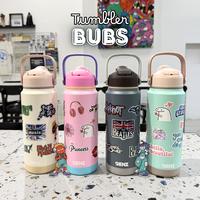 Gambar Tumbler BUBS Aesthetic Genz 710ml Botol Minum Stainless Steel Tahan Panas Dingin Vacuum BPA Free Include Stiker - CHARCOAL, BAND HOLOGRAM dari genzaesthetic Kota Bekasi 3 Tokopedia