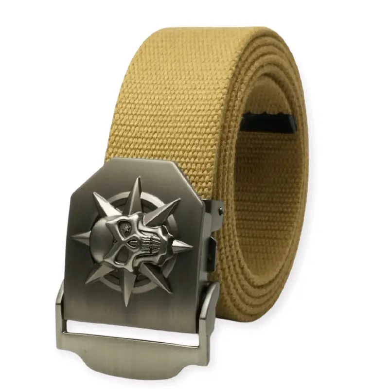 Sabuk ikat pinggang pria tactical KATUN CANVAS kepala besi tebal Premium 16T Model jepit 5