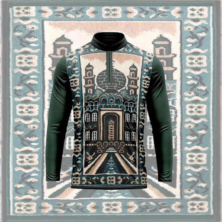 kaos pria motif karpet masjid - tshirt distro sajadah masjid hijau Fullprint/sublimation 3D terbaru 2024
