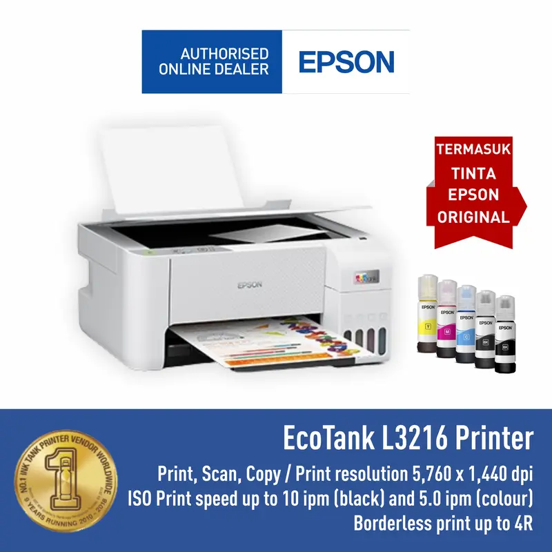 Printer EPSON L3210 L-3210 L 3210 Pengganti L3110 Print Scan Copy Garansi Resmi 3
