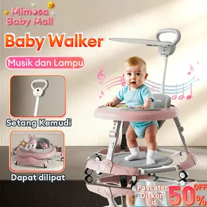 【READY STOK】Baby Walker Lipat Mainan Musik Walker Alat Bantu Jalan Bayi Newborn Baby Toddler Girls Boys Toddler Cocok untuk usia 0-2 tahun