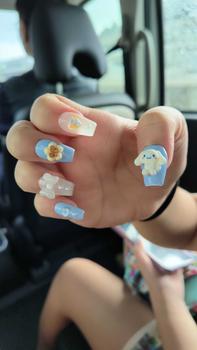 Product Review of （(10 box special)）Yaya Handmade Private Customized Nail Special Shooting Versatile and Cute Style Finished Nail Patch Nail Polish Polish Manicure Cosmetic from r**微 0