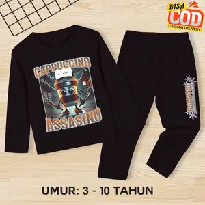 Suits & Sets Baju Anak Laki-Laki Anomali Cappiccino Assasino Ukuran 3-10 Tahun Lengan Panjang setelan  anak  anomali setelan  anak  tung  tung  sahur baju  tung  tung  sahur  anak  laki  laki baju  anak  tung  tung  sahur