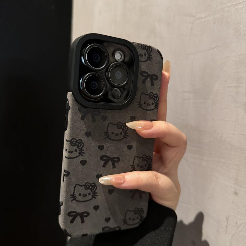 Ốp Điện Thoại, Thời Trang Đơn Giản, Phong Cách Cao Cấp, Dành Cho iPhone 11, 7 / 8Plus / Xr / Xs / 12 / 13 / 14 / 15 / 16 Và Pro Max, Mềm Di Động Chống Sốc, Mặt Ngược Trong Suốt, Được Làm Bằng Chất Liệu Cortex iphonr 15 Phụ Kiện lưng 7 plus hello kitty