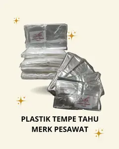 1 IKET ( Isi 5 Bungkus ) - Plastik Tempe/Tahu Tersedia Berbagai Ukuran Size Kecil - Besar Tebal 0,02 Merk PESAWAT TERBANG