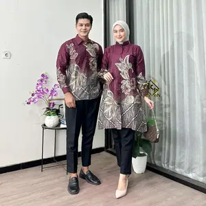 Atasan Baju Batik Couple Kemeja Dan Tunik Pria Wanita Batik Kerja