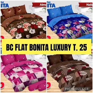 BEDCOVER BONITA FLAT UK 180*200 CM DIJAMIN TIDAK LUNTUR
