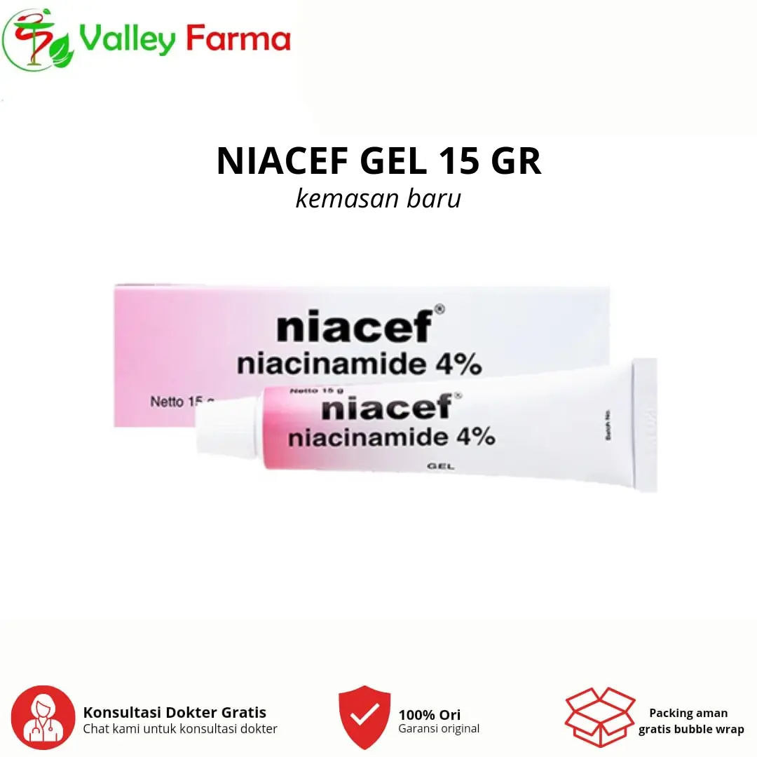 NIACINAMIDE 4% Gel 15 Gram Untuk Mengatasi Kulit Berjerawat Berminyak