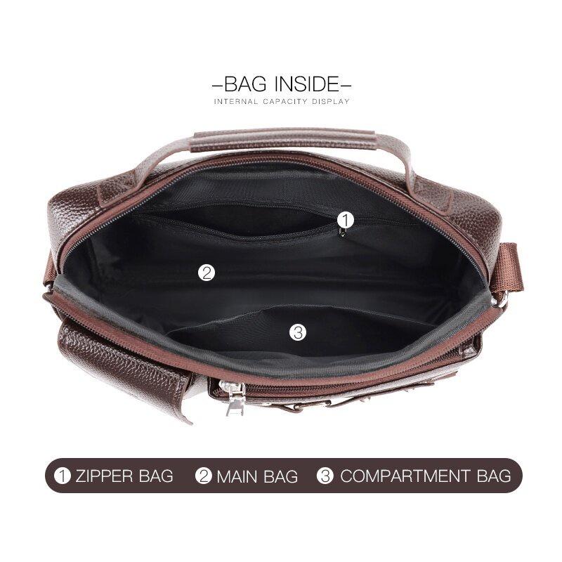 CSONLINEMALL New Tas Selempang Pria Kulit Sling Bag Messenger Briefcase 4