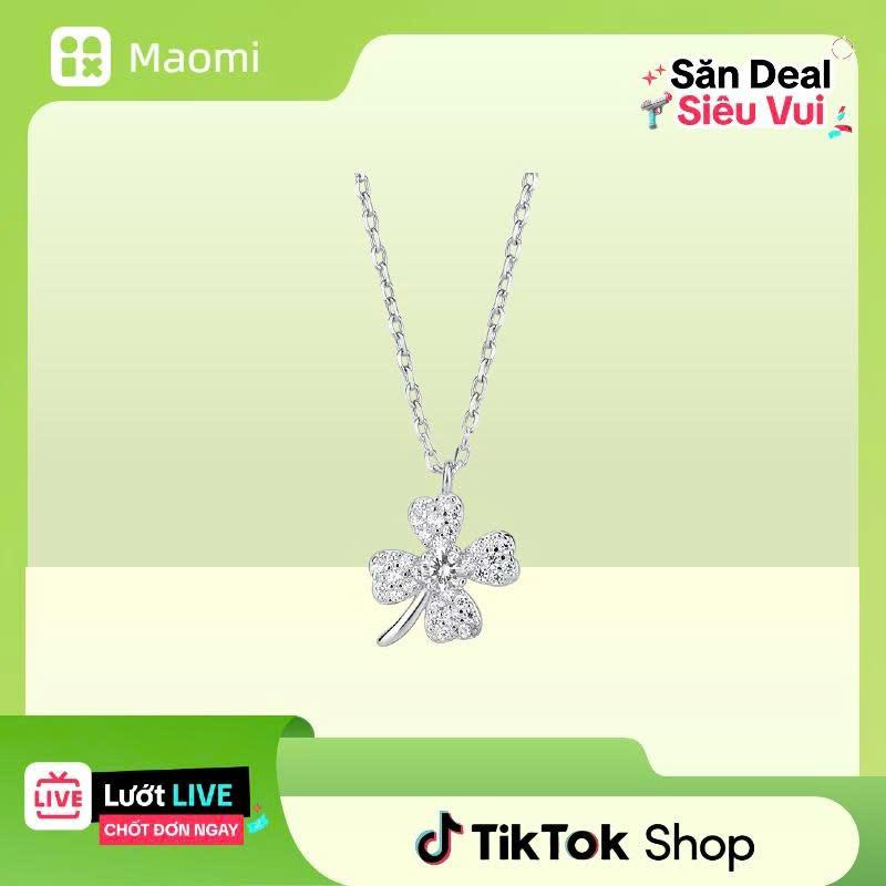  Maomi Vòng Cổ Lá May Mắn Cỏ Bốn Lá may mắn thời trang 