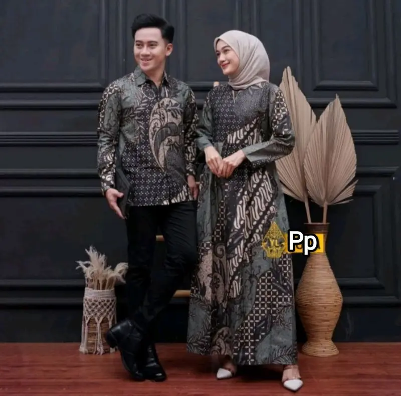 Gamis Batik Couple Baju Batik Pasangan Harga Sepasang 3