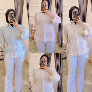 Nadira Blouse Jaquard dengan Desain Elegan dan Nyaman untuk Penggunaan Sehari-hari