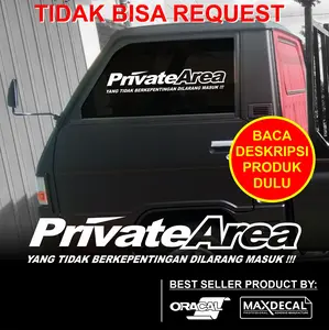 Stiker kaca mobil privatearea TIDAK BISA REQUEST